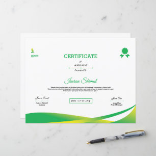 Plantilla de certificado de logro - Editable y Pri