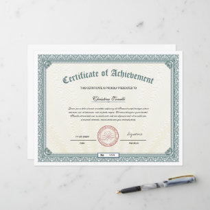 Plantilla de certificado de logro modificable