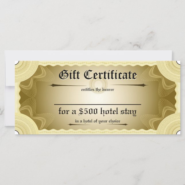 Plantilla de certificado de regalo (Anverso)