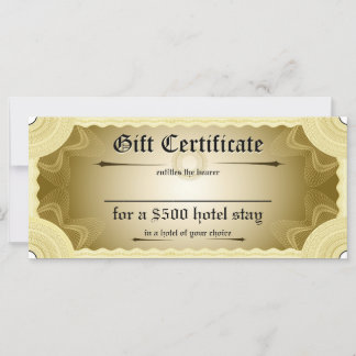 Plantilla de certificado de regalo