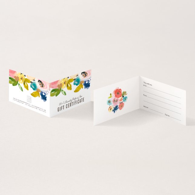 Plantilla de certificado de regalo de almacén de f (Interior y exterior)