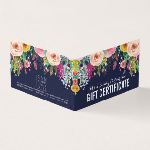 Plantilla de certificado de regalo de almacén flor