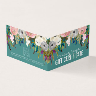 Plantilla de certificado de regalo de almacén flor