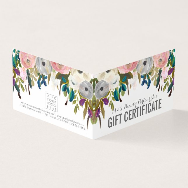 Plantilla de certificado de regalo de almacén flor (Exterior)