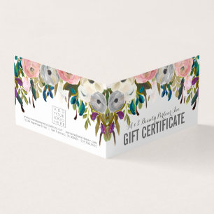 Plantilla de certificado de regalo de almacén flor