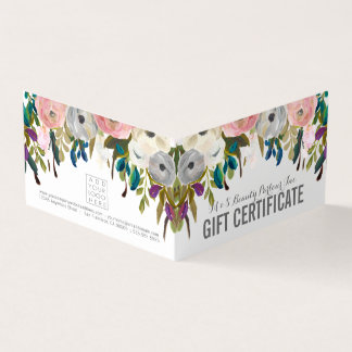 Plantilla de certificado de regalo de almacén flor