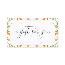 Plantilla de certificado de regalo de borde floral