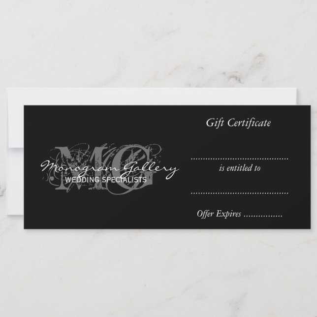 Plantilla de certificado de regalo de empresa con  (Anverso)