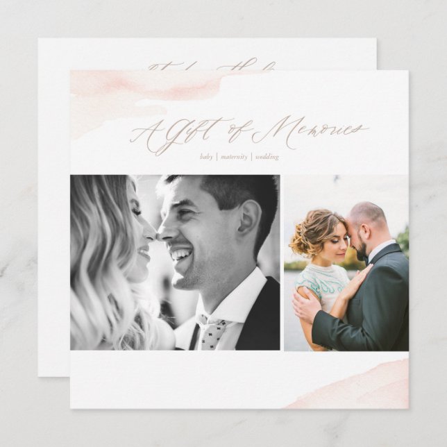 Plantilla de certificado de regalo de fotografía (Anverso / Reverso)