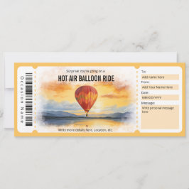 Plantilla de certificado de regalo de globo aerost