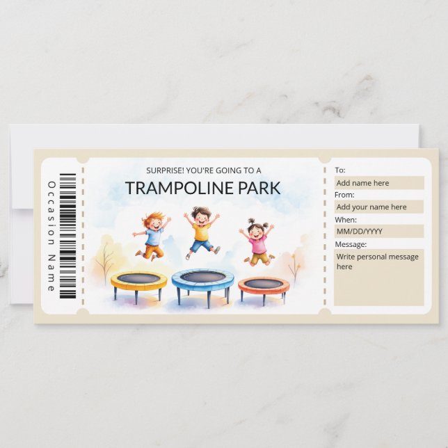Plantilla de certificado de regalo de parque de tr (Anverso)