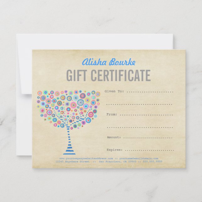 Plantilla de certificado de regalo para empresas d (Anverso)