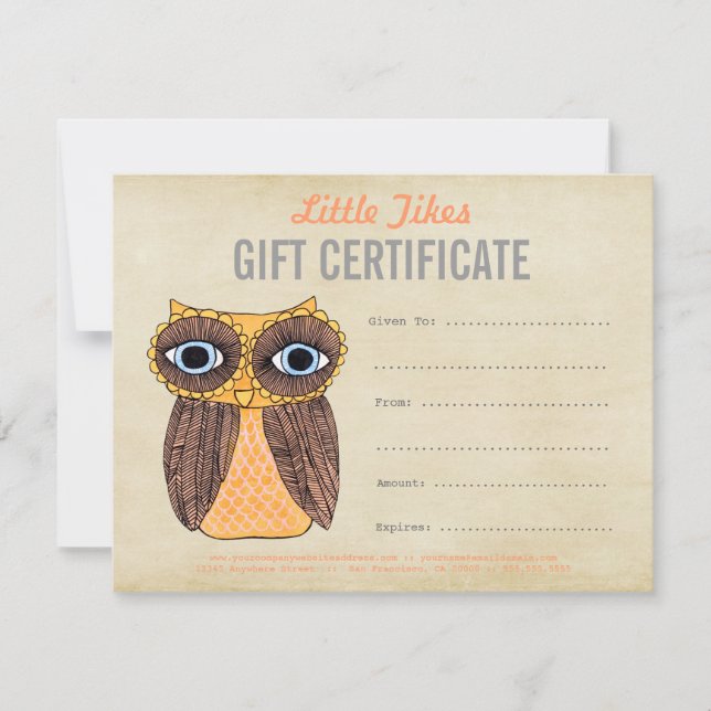 Plantilla de certificado de regalo para empresas O (Anverso)