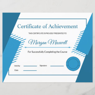 Plantilla de certificado imprimible