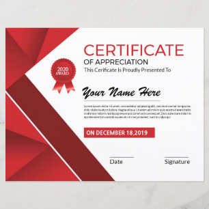 Plantilla de certificado imprimible