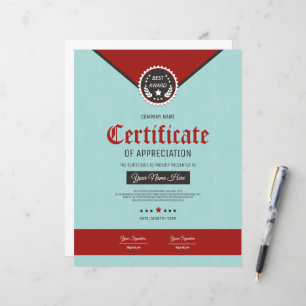 Plantilla de certificado mínima - Elegante y simpl