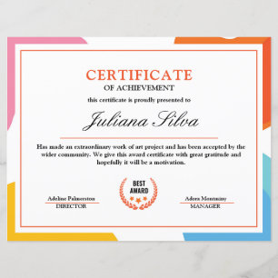 Plantilla de certificado multipropósito