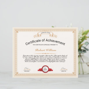 Plantilla de certificado profesional de logro