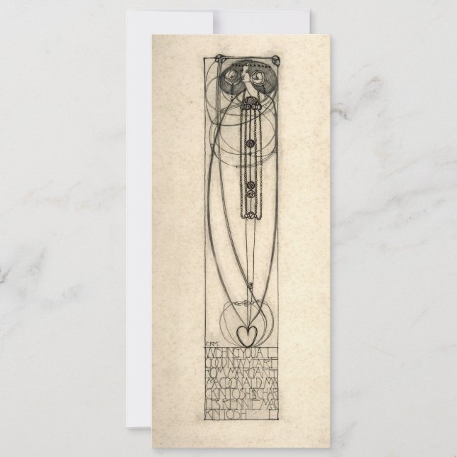 Plantilla de Charles Rennie Mackintosh 1890 Año Nu (Anverso)