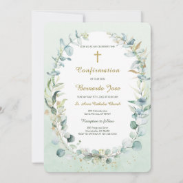 Plantilla de chico de confirmación de verde