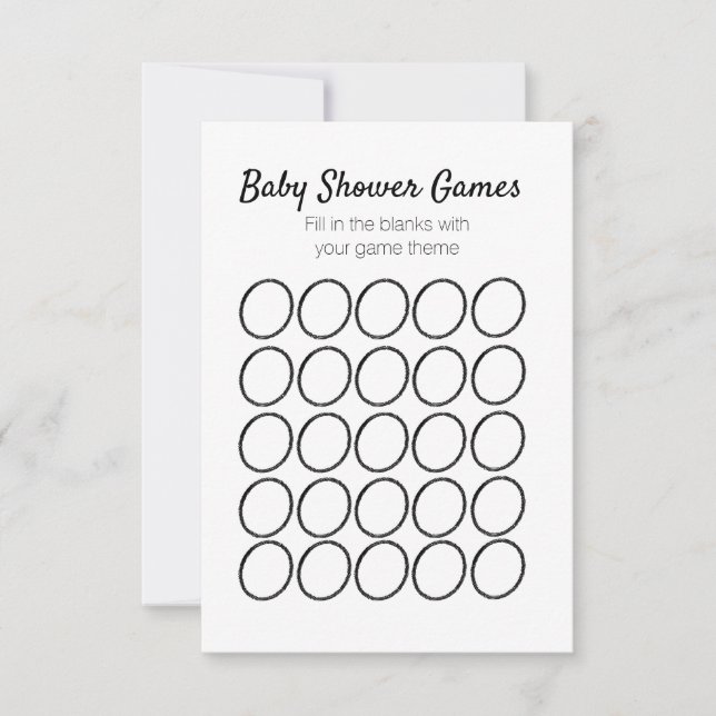 Plantilla de Circular de Juego de Baby Shower (Anverso)