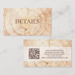 Plantilla de código QR de detalles de boda rústica