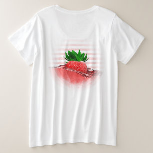 Plantilla de color blanco de moda de fresa persona