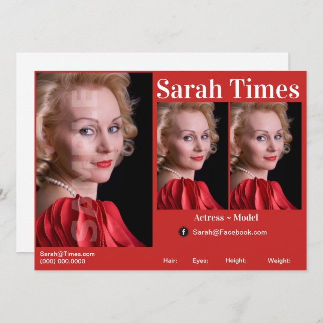 Plantilla de Comp de Captura de Cabeza de Actor y  (Anverso / Reverso)