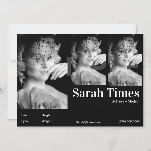 Plantilla de Comp de Captura de Cabeza de Actor y  (Anverso)