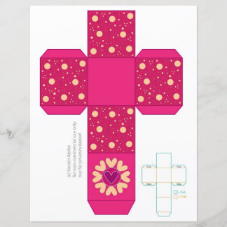 Plantilla de corazón y caja de puntos de moda de c