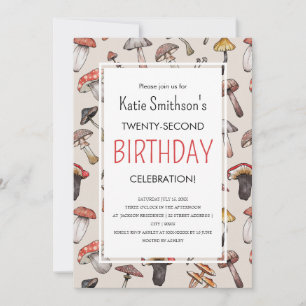 Plantilla de Cottagecore de hongos de otoño