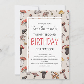 Plantilla de Cottagecore de hongos de otoño