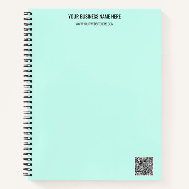 Plantilla de cuaderno de negocios de código QR de  (Anverso)