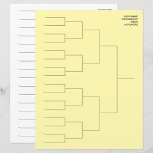 Plantilla de cuadro de torneo para 16 jugadores