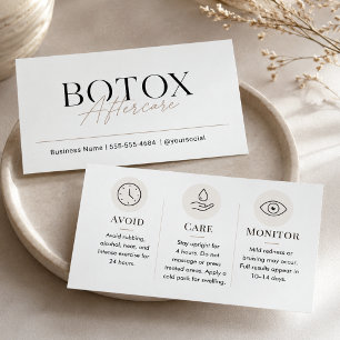 Plantilla de cuidado posterior de Botox beige mini