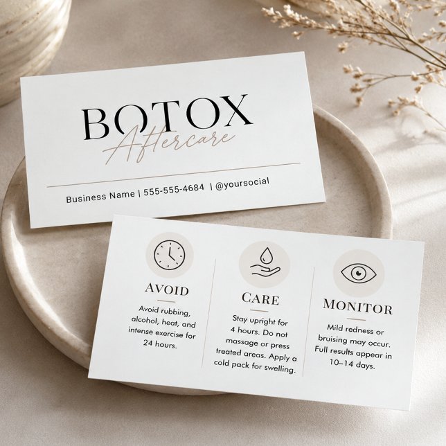 Plantilla de cuidado posterior de Botox beige mini (hello)