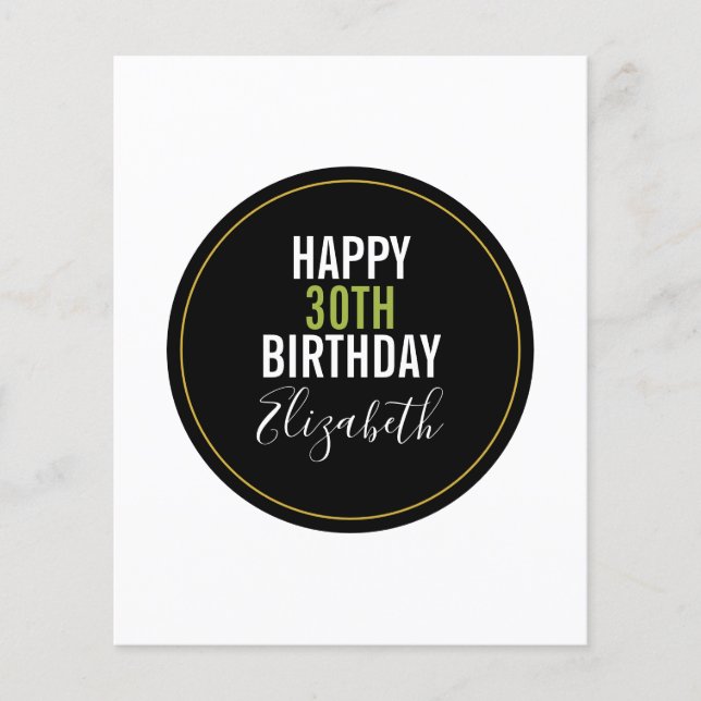 plantilla de cumpleaños feliz (Anverso)