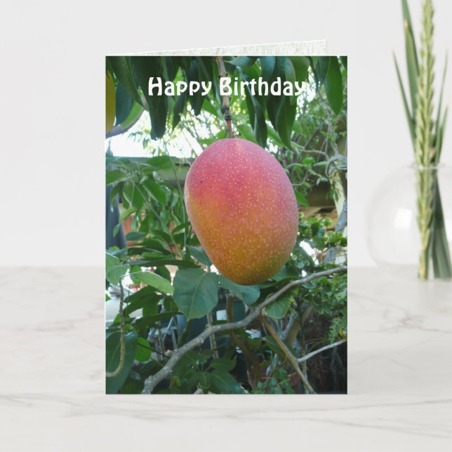 Plantilla de cumpleaños personalizada Ripe Mango F (Anverso)