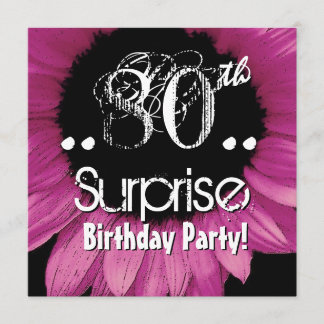 Plantilla de cumpleaños sorpresa 80 de girasol ros