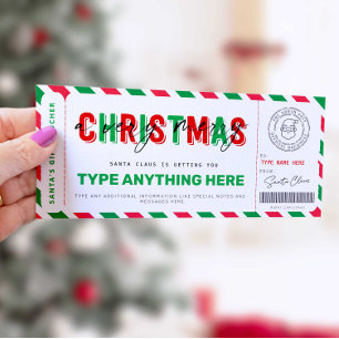 Plantilla de cupón de regalo para navidades para n