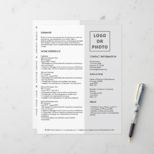 Plantilla de CV de reanudación de currículum grisá