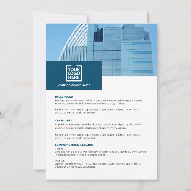 Plantilla de descripción general de la empresa (Anverso)