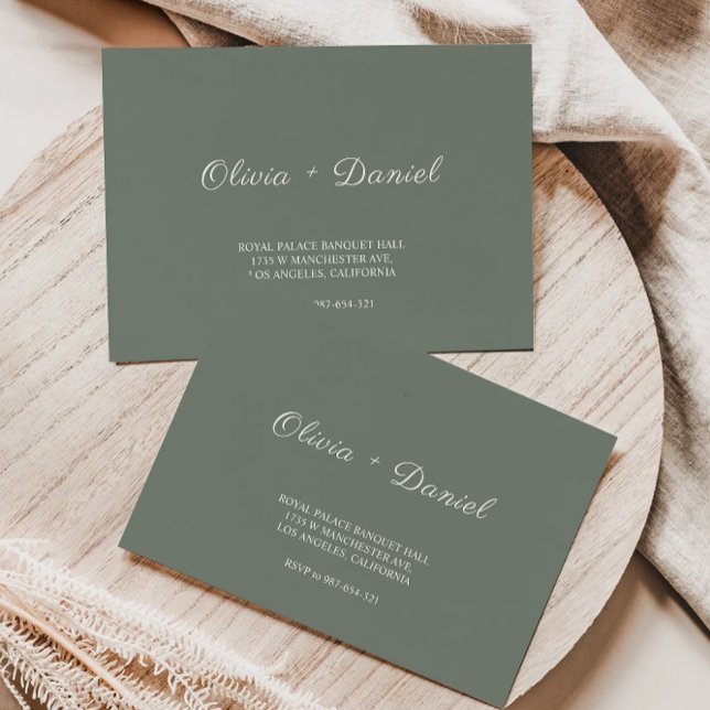 Plantilla de dirección de sobres de Boda verde sab (Sage Green Wedding Envelope Address Template)