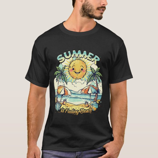 plantilla de diseño de camisetas de playa para ver (Anverso)