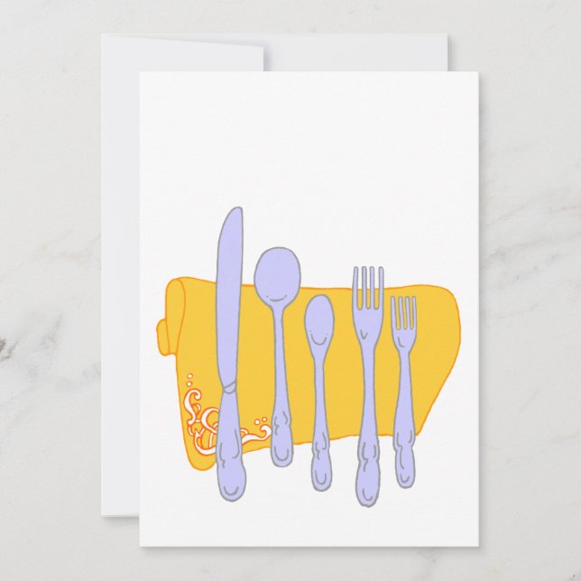 Plantilla de diseño de cocina de Dinnerware (Anverso)