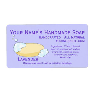 Plantilla de diseño de etiquetas de jabón natural 