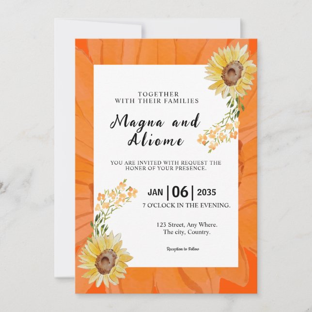Plantilla de diseño de invitaciones naturales de B (Anverso)