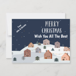 Plantilla de diseño de postales navideñas para nav