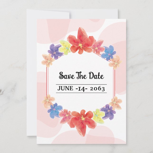 Plantilla de diseño de tarjeta de cumpleaños flora (Reverso)