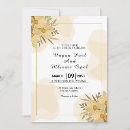 Plantilla de diseño de tarjeta de Fiesta de flor d